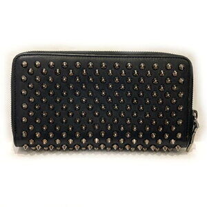 Christian Louboutin round leather wallet long black